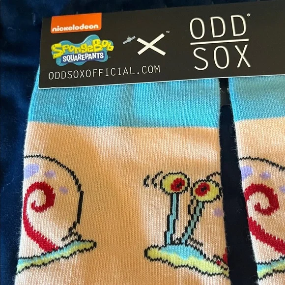 Odd Sox SpongeBob Crew Socks Gary the Snail Mens Womens Pink Blue Y2K Fun Gift - Picture 5 of 8